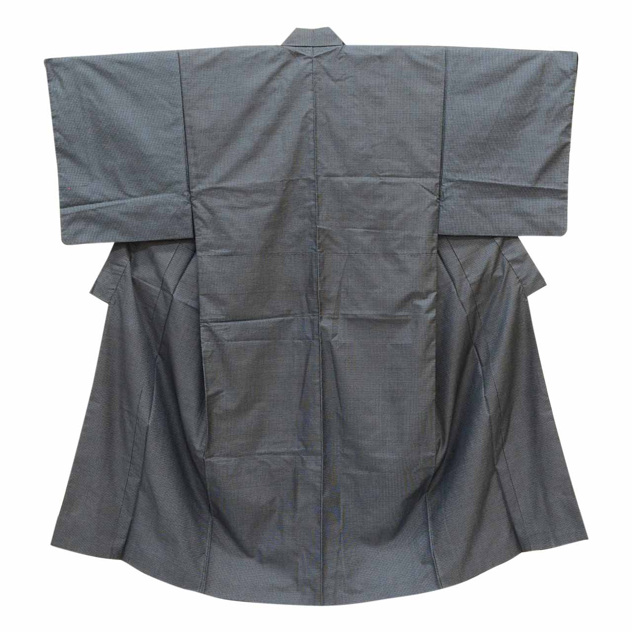 [Used] Recycled Kimono and Haori Set Ensemble for Men, Oshima Tsumugi Silk, Sleeve Length 69.0cm (27.2in), Body Length 146.0cm (57.5in), Size L, Navy Blue, Tortoiseshell Pattern, with Nagajuban (Undergarment) uu2285b 