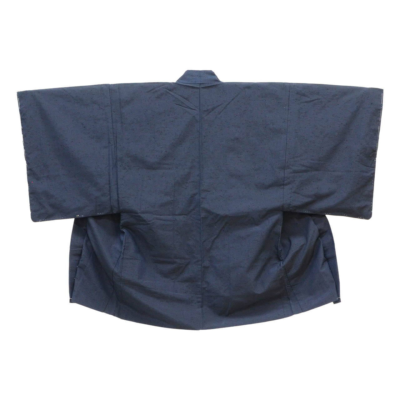 [Used] Recycled Kimono and Haori Ensemble for Men, Unused, Silk, Hige Tsumugi, Sleeve Length 67.5cm (26.6in), Body Length 145.0cm (57.1in), Size L, Navy Blue, Men's uu2286b 
