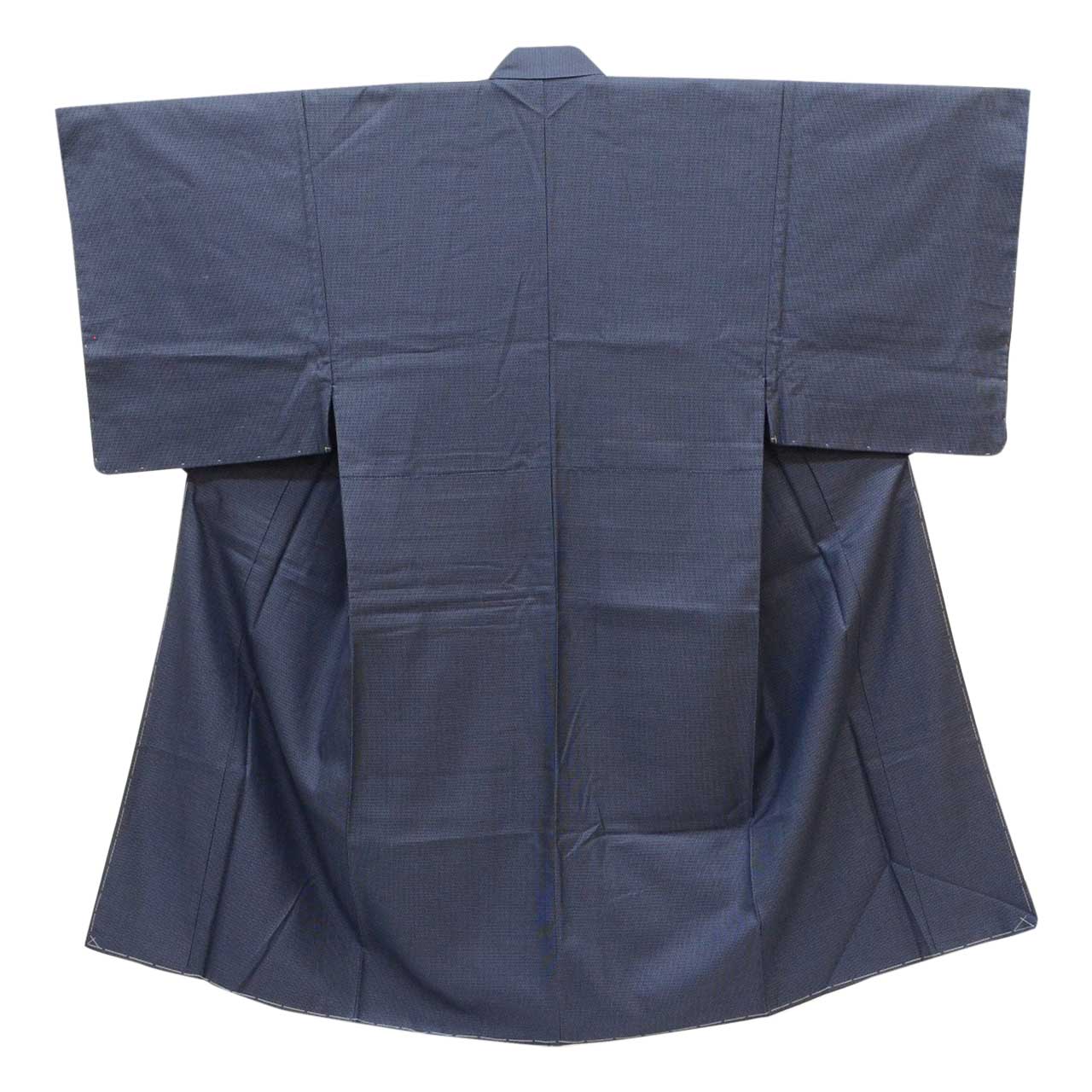 [Used] Recycled Kimono and Haori Set Ensemble for Men, Tsumugi Silk, Unused, Sleeve Length 69.0cm (27.2in), Body Length 138.5cm (54.5in), Size S, Navy Blue, Tortoiseshell Pattern, with Nagajuban (Undergarment) uu2288b 