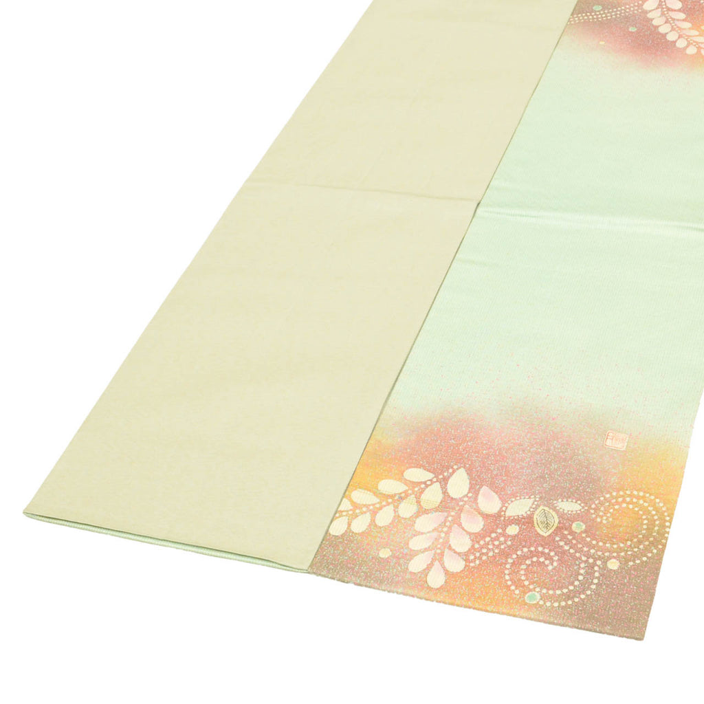 Vintage Japanese Obi | Fukuro Obi | Silk | Tsujigahana Pattern | Gold Thread | Artist Signed | Sustainable | uu2290b