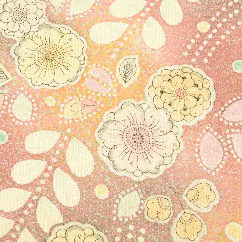 Vintage Japanese Obi | Fukuro Obi | Silk | Tsujigahana Pattern | Gold Thread | Artist Signed | Sustainable | uu2290b