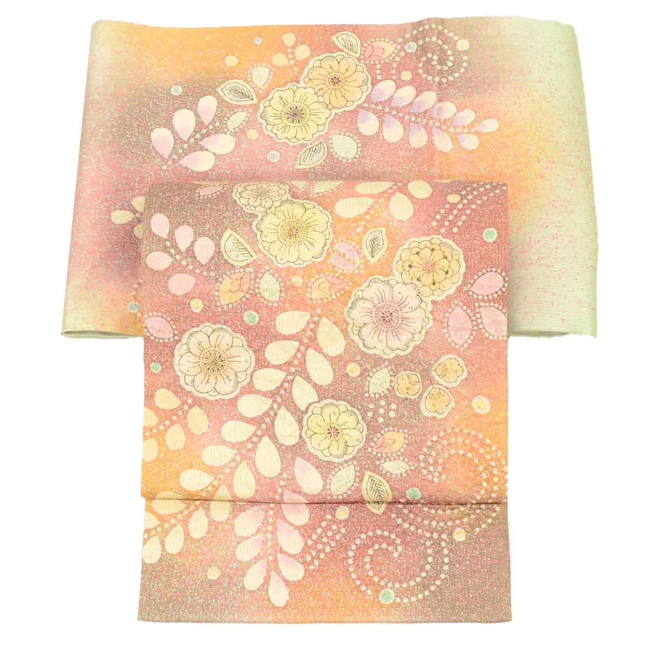Vintage Japanese Obi | Fukuro Obi | Silk | Tsujigahana Pattern | Gold Thread | Artist Signed | Sustainable | uu2290b