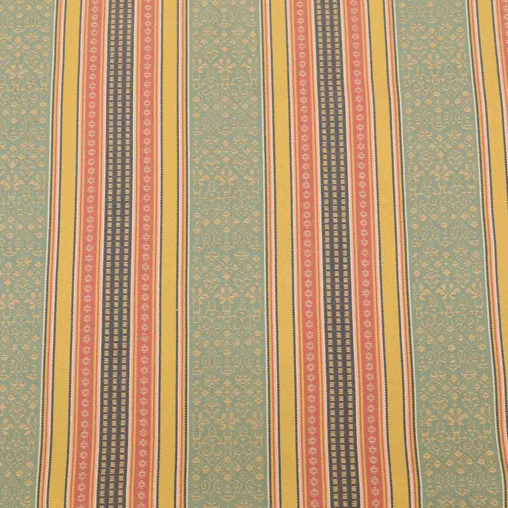 Vintage Japanese Obi | Nagoya Obi | Green Silk | Stripe Pattern | Excellent | Sustainable | uu2296b