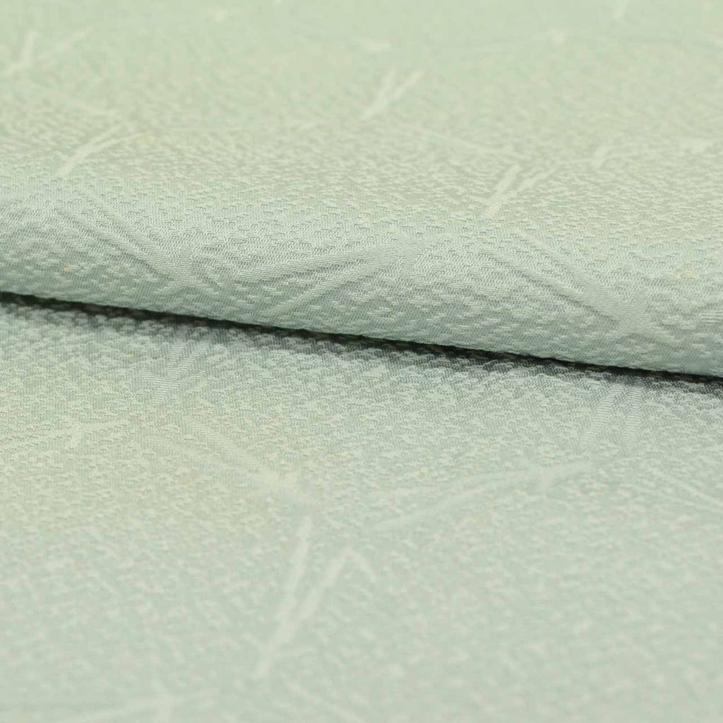 [Used] Recycled Kimono, Plain Color, Silk, Size S, Good Condition, Length 151.0cm (59.4in), Sleeve Length 62.5cm (24.6in), Lined, Ready-made, Crepe, Green Pine Needle Pattern, Silk, Reuse uu2302b 