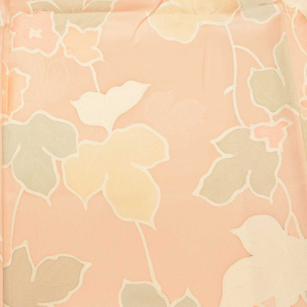 [Used] Recycled Kimono, Komon Kimono, Pure Silk, Size S (Slightly Plus Size L), Good Condition, Length 155.5cm (61.2in), Sleeve Length 63.0cm (24.8in), Lined, Ready-made, Unused, Pink Ivy Pattern, Silk, Reuse uu2307b 