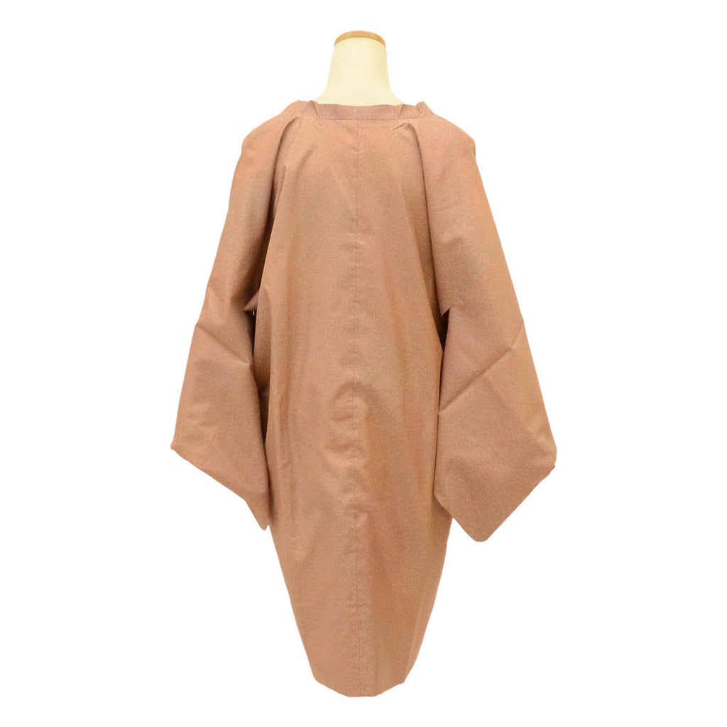 Vintage Japanese Kimono | Michiyuki Coat | Brown Silk | Oshima Tsumugi | Tataki-zome | Geometric | Sustainable | uu2326b