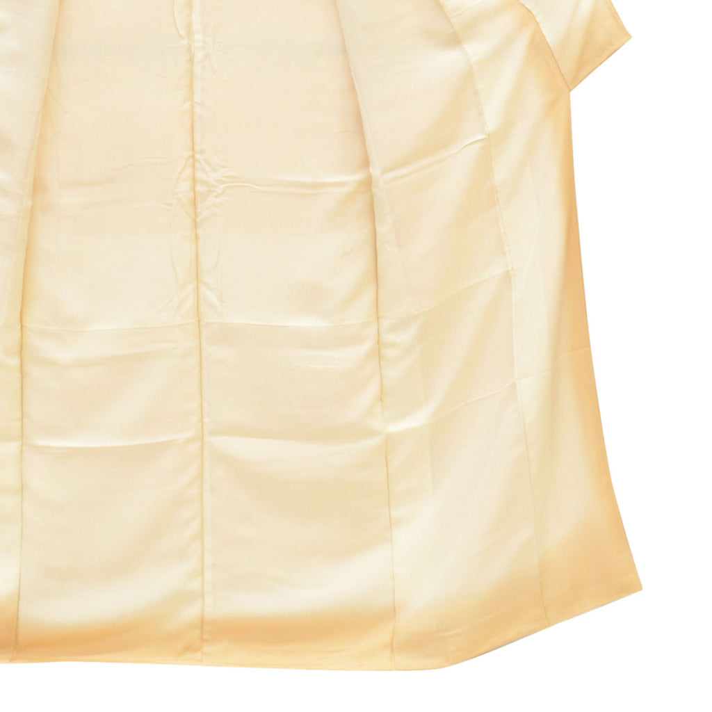 [Used] Recycled Kimono, Plain Color, Silk, Size S, Good Condition, Length 155.0cm (61.0in), Sleeve Length 65.0cm (25.6in), Lined, Ready-made, Single Family Crest, Brown, Wave Pattern, Silk, Reuse uu2341b 