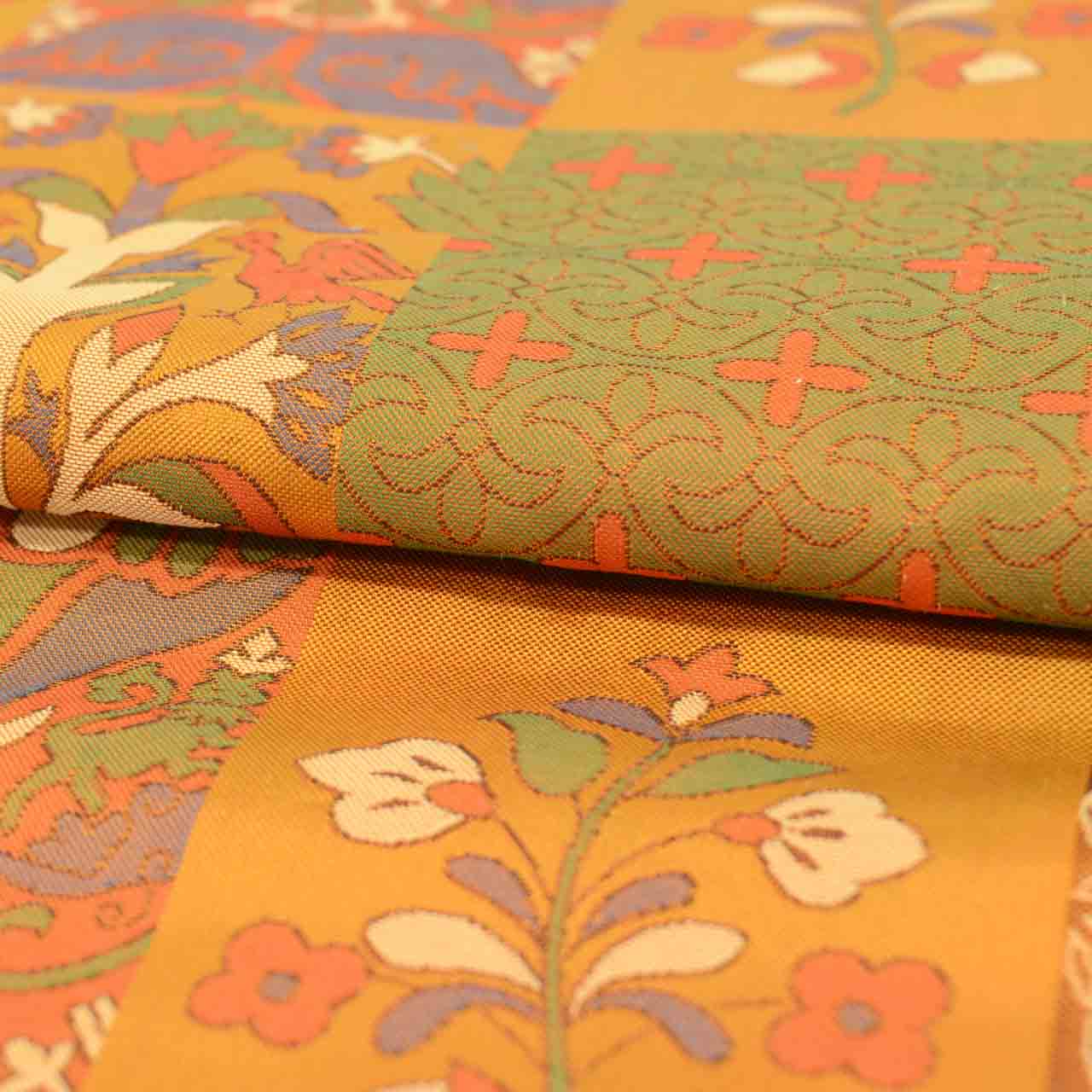 Vintage Japanese Obi | Pre-tied Sha-re Fukuro Obi | Silk | Lattice Floral | Easy Wear | Sustainable | uu2352b