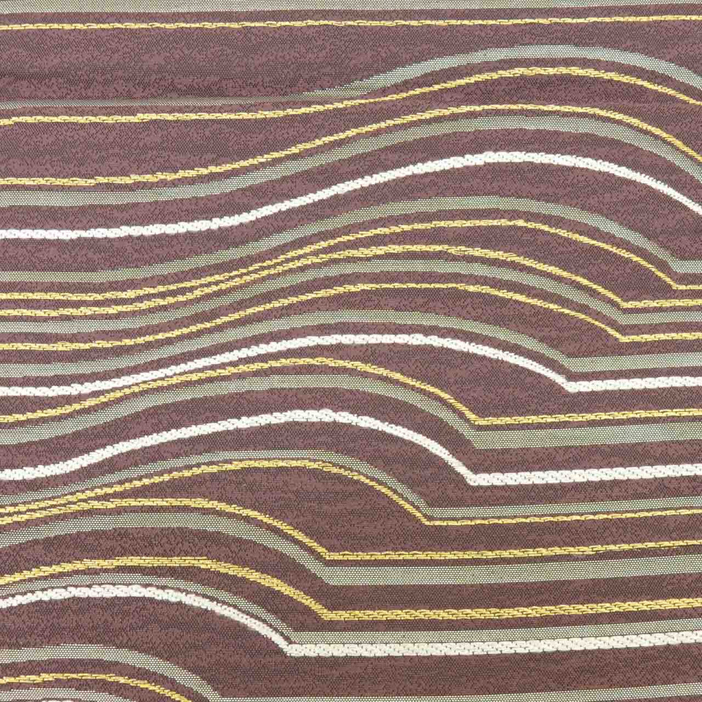 Vintage Japanese Obi | Fukuro Obi | Gold Silk | Stripe Pattern | Gold Thread | Semi-formal | Sustainable | uu2373b