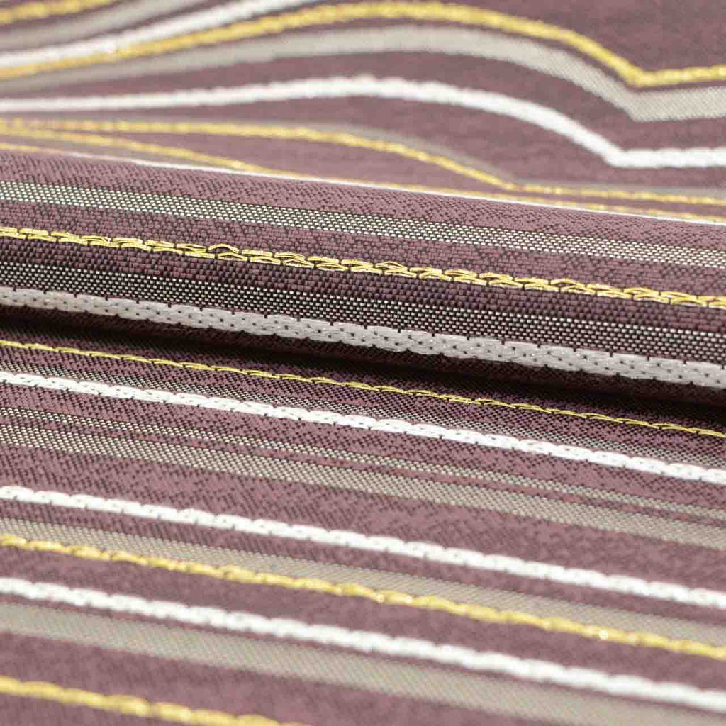 Vintage Japanese Obi | Fukuro Obi | Gold Silk | Stripe Pattern | Gold Thread | Semi-formal | Sustainable | uu2373b