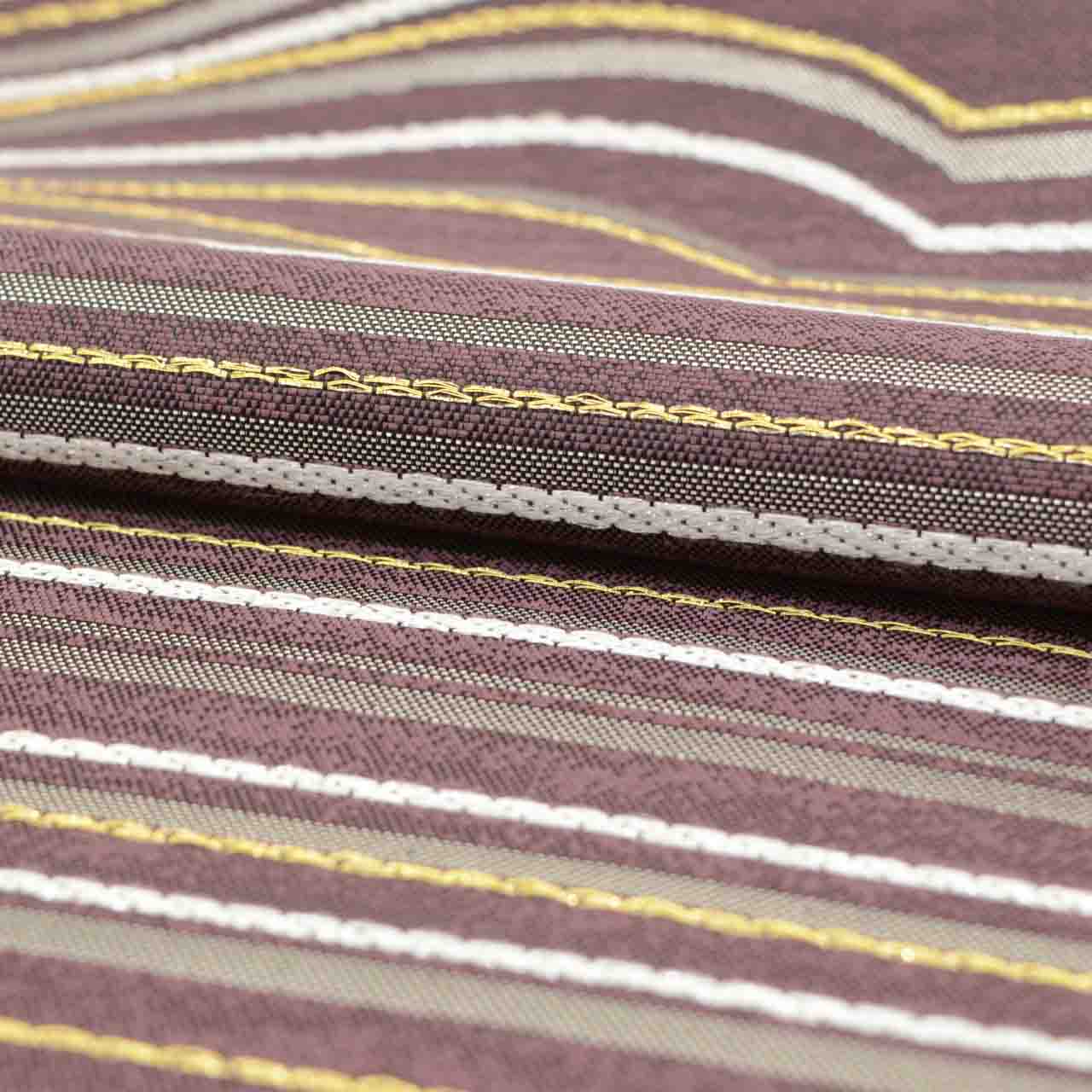 Vintage Japanese Obi | Fukuro Obi | Gold Silk | Stripe Pattern | Gold Thread | Semi-formal | Sustainable | uu2373b