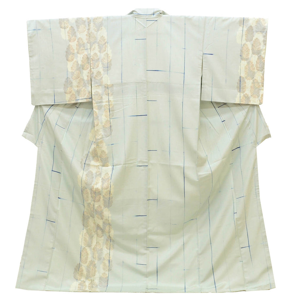 Vintage Japanese Kimono | Tate-fushi Tsumugi | Silk | Tall Plus Size LL | Sustainable | uu2379b