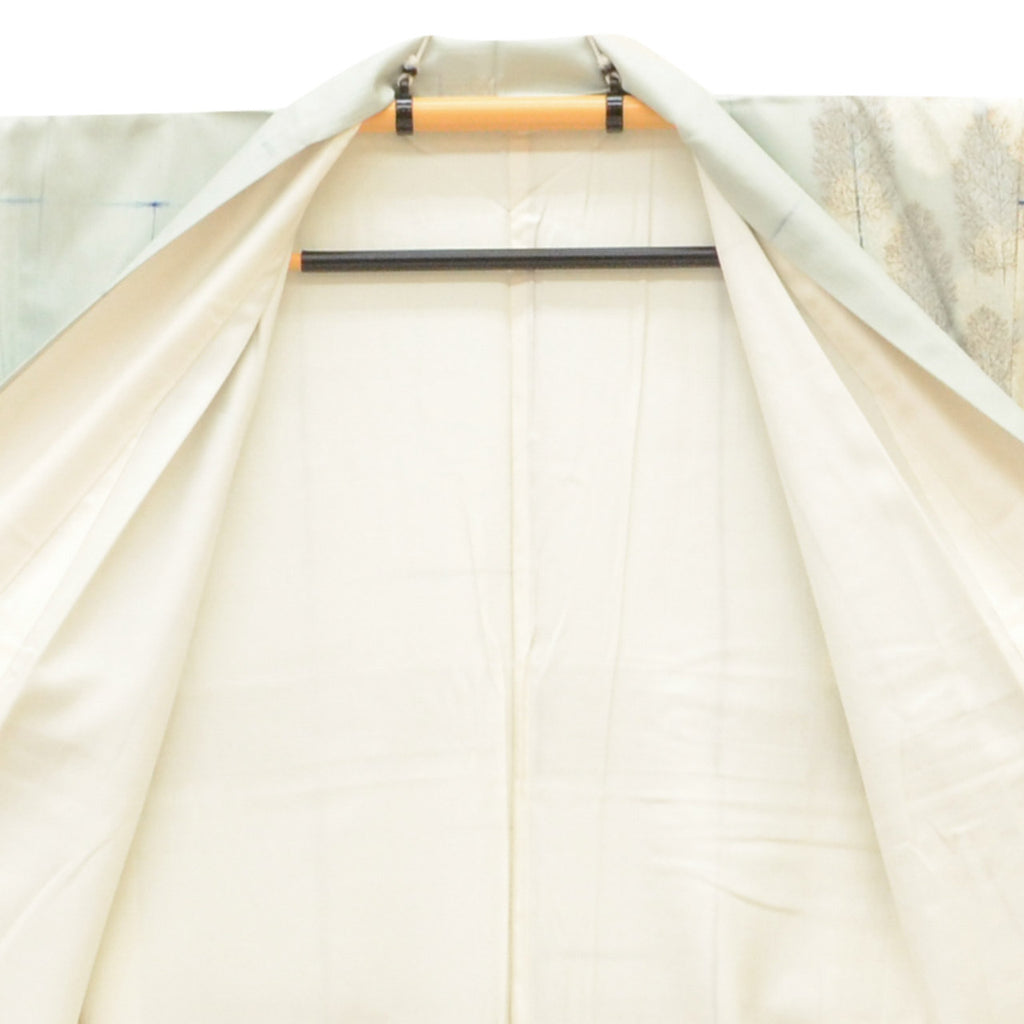 Vintage Japanese Kimono | Tate-fushi Tsumugi | Silk | Tall Plus Size LL | Sustainable | uu2379b