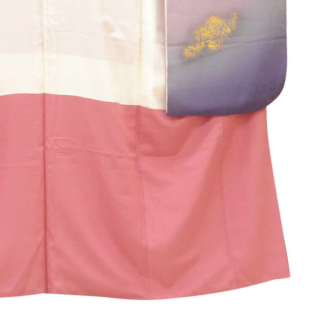 [Used] Recycled Kimono, Furisode (long-sleeved kimono), Vintage Furisode, Pure Silk, LL Size (Length 166.0cm (65.4in), Sleeve Length 70.5cm (27.8in)), Suitable for Tall Women, Larger Size, Silk, Reused, uu2380b 