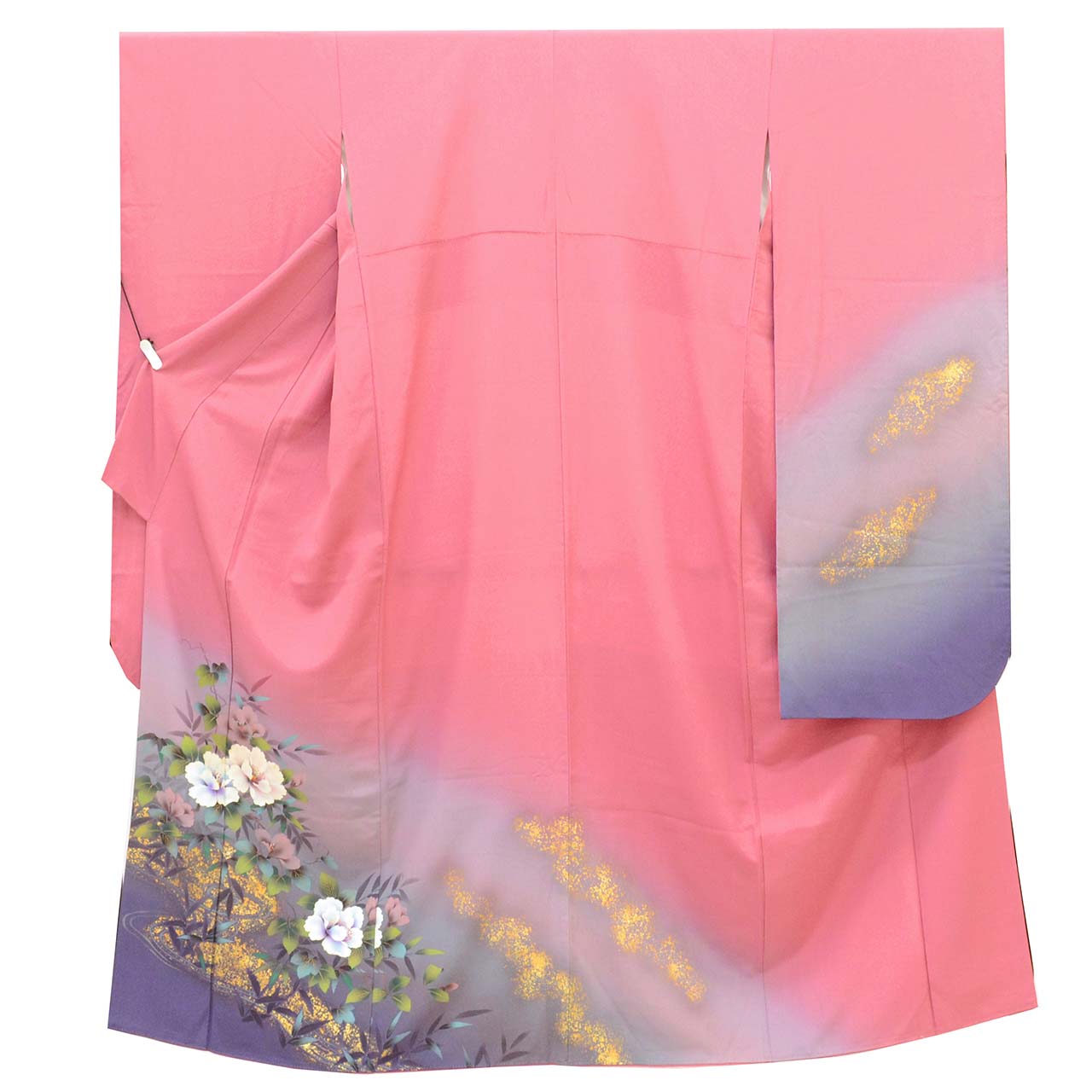 [Used] Recycled Kimono, Furisode (long-sleeved kimono), Vintage Furisode, Pure Silk, LL Size (Length 166.0cm (65.4in), Sleeve Length 70.5cm (27.8in)), Suitable for Tall Women, Larger Size, Silk, Reused, uu2380b 