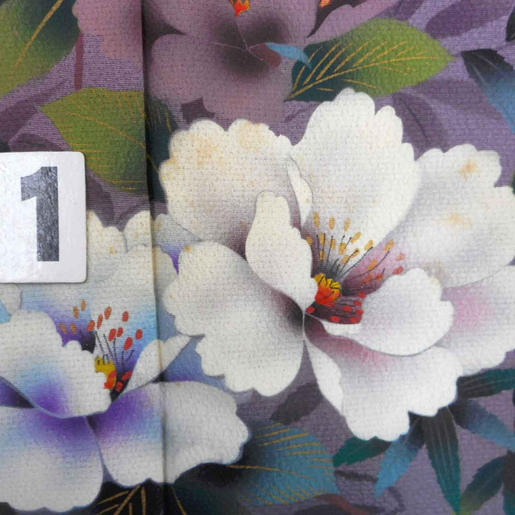 [Used] Recycled Kimono, Furisode (long-sleeved kimono), Vintage Furisode, Pure Silk, LL Size (Length 166.0cm (65.4in), Sleeve Length 70.5cm (27.8in)), Suitable for Tall Women, Larger Size, Silk, Reused, uu2380b 