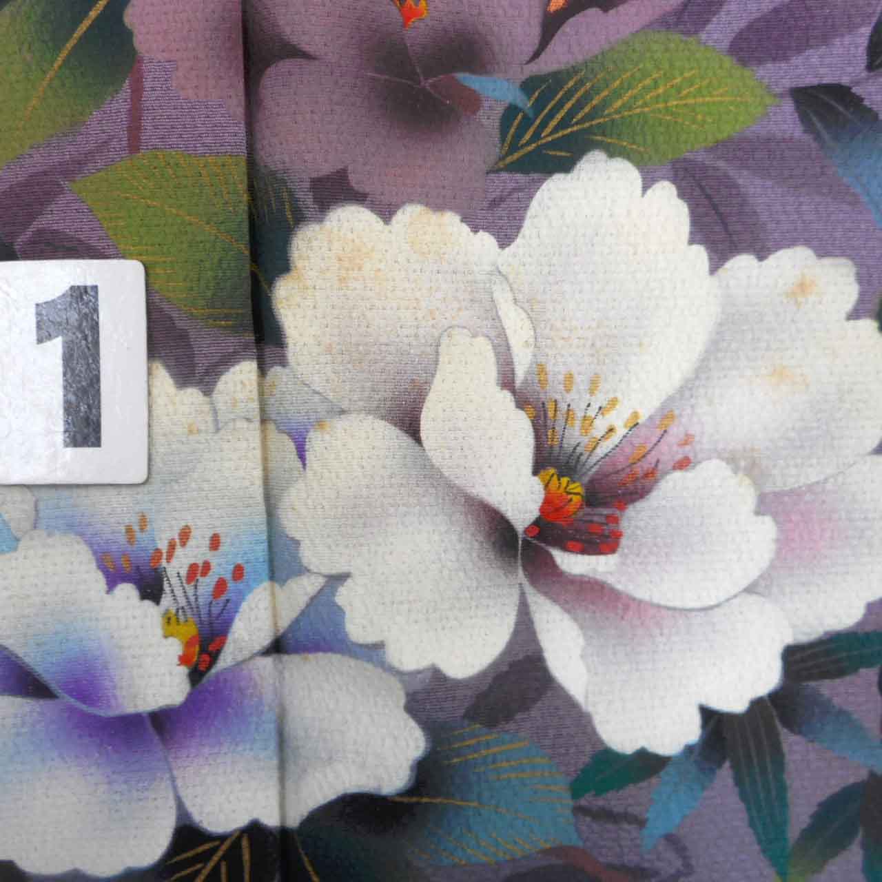 [Used] Recycled Kimono, Furisode (long-sleeved kimono), Vintage Furisode, Pure Silk, LL Size (Length 166.0cm (65.4in), Sleeve Length 70.5cm (27.8in)), Suitable for Tall Women, Larger Size, Silk, Reused, uu2380b 