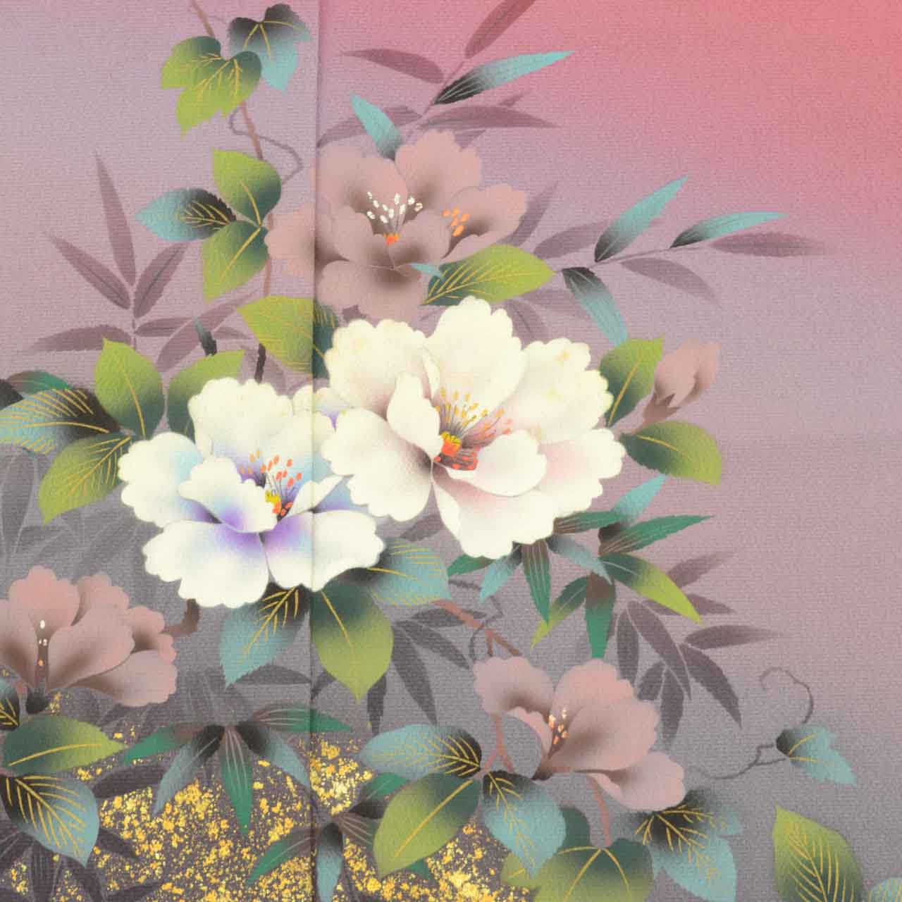 [Used] Recycled Kimono, Furisode (long-sleeved kimono), Vintage Furisode, Pure Silk, LL Size (Length 166.0cm (65.4in), Sleeve Length 70.5cm (27.8in)), Suitable for Tall Women, Larger Size, Silk, Reused, uu2380b 