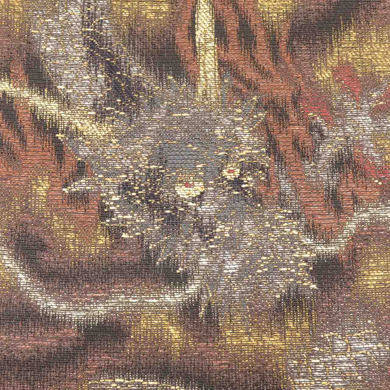 Vintage Japanese Obi | Fukuro Obi | Black Gold Silk | Dragon Pattern | Sukoyaka Guard | Excellent | Sustainable | uu2385b