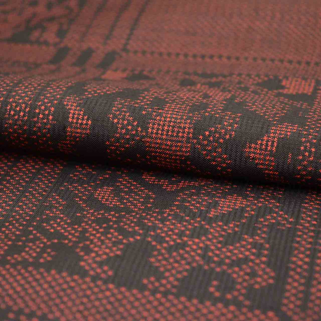 Vintage Japanese Kimono | Oshima Tsumugi | Black Silk | Lattice Pattern | Ichigen-shiki | Unused | Size L | Sustainable | uu2392b