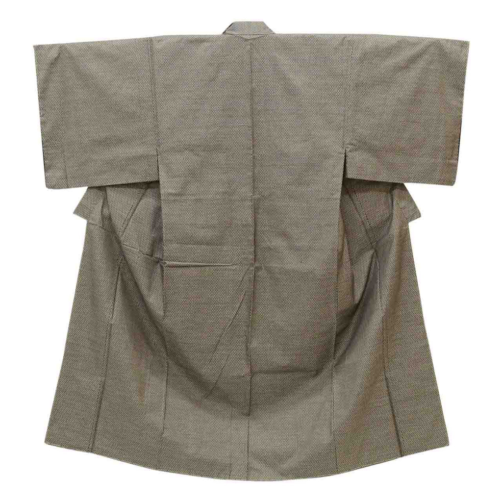 [Used] Recycled Kimono and Haori Set Ensemble for Men, Oshima Tsumugi Silk, Excellent Condition, Unused, Sleeve Length 72.2cm (28.4in), Body Length 153.0cm (60.2in), Size LL, Brown Stripe Pattern, with Obi Belt, Men's uu2397b 