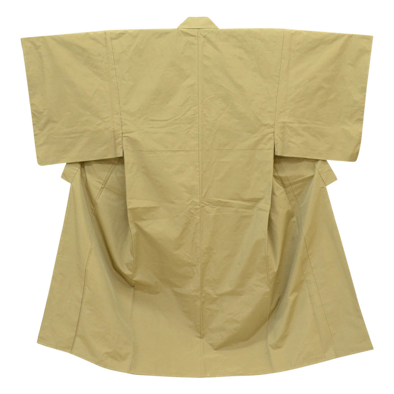 [Used] Recycled Kimono Set - Men's - Tsumugi Silk - Unused - Sleeve Length 71.5cm, Body Length 147cm - Size L - Green - Includes Nagajuban (undergarment) and Obi (sash) - Authentic Chikuzen Hakata Obi with Certificate of Authenticity - Men's uu2400b 