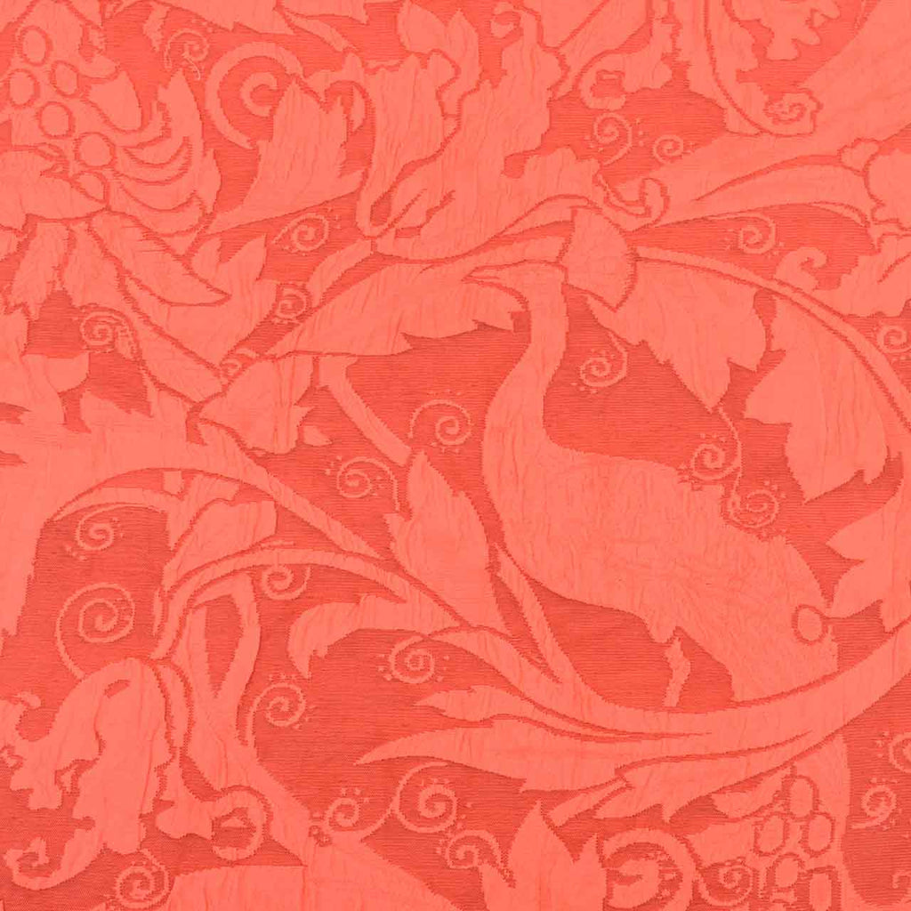 Vintage Japanese Obi | Sha-re Fukuro Obi | Red Silk Nishijin | Floral Arabesque | Watafumi | Sustainable | uu2415b