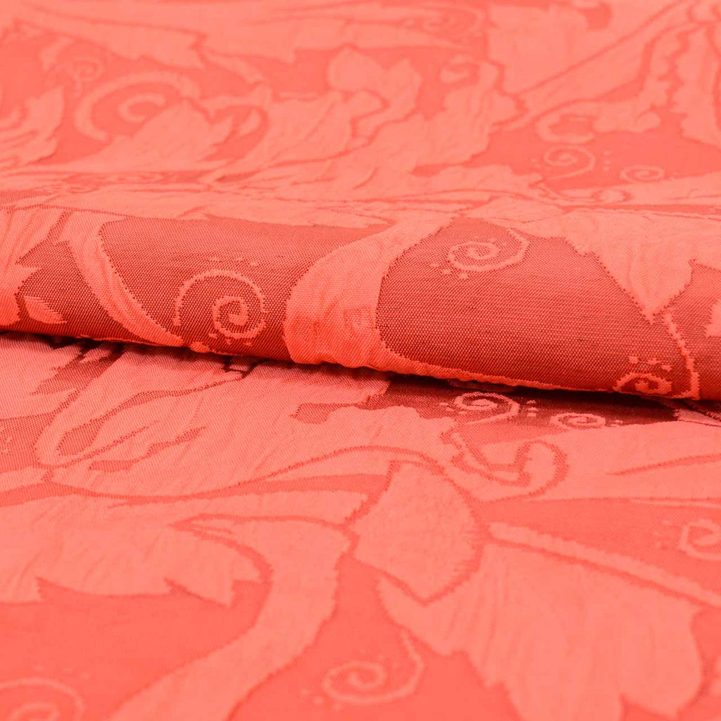 Vintage Japanese Obi | Sha-re Fukuro Obi | Red Silk Nishijin | Floral Arabesque | Watafumi | Sustainable | uu2415b