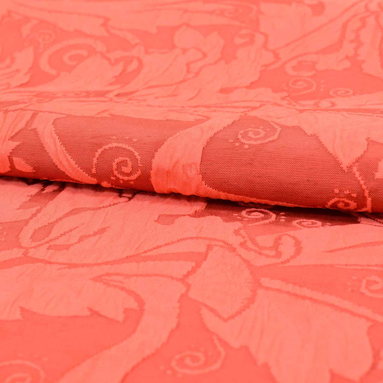 Vintage Japanese Obi | Sha-re Fukuro Obi | Red Silk Nishijin | Floral Arabesque | Watafumi | Sustainable | uu2415b