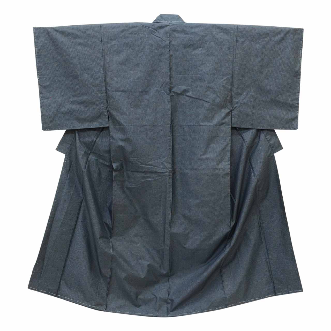 [Used] Recycled Kimono and Haori Ensemble for Men, Oshima Tsumugi Silk, Excellent Condition, Unused, Sleeve Length 69.0cm (27.2in), Body Length 153.5cm (60.4in), Size LL, Navy Blue, Tortoise Shell Pattern, Men's uu2418b 