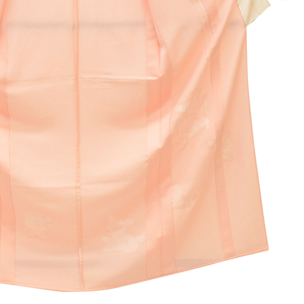 Vintage Japanese Kimono | Tsukesage | Pink Silk | Bambi Swatow Embroidery | Unlined | Size S | Sustainable | uu2431b