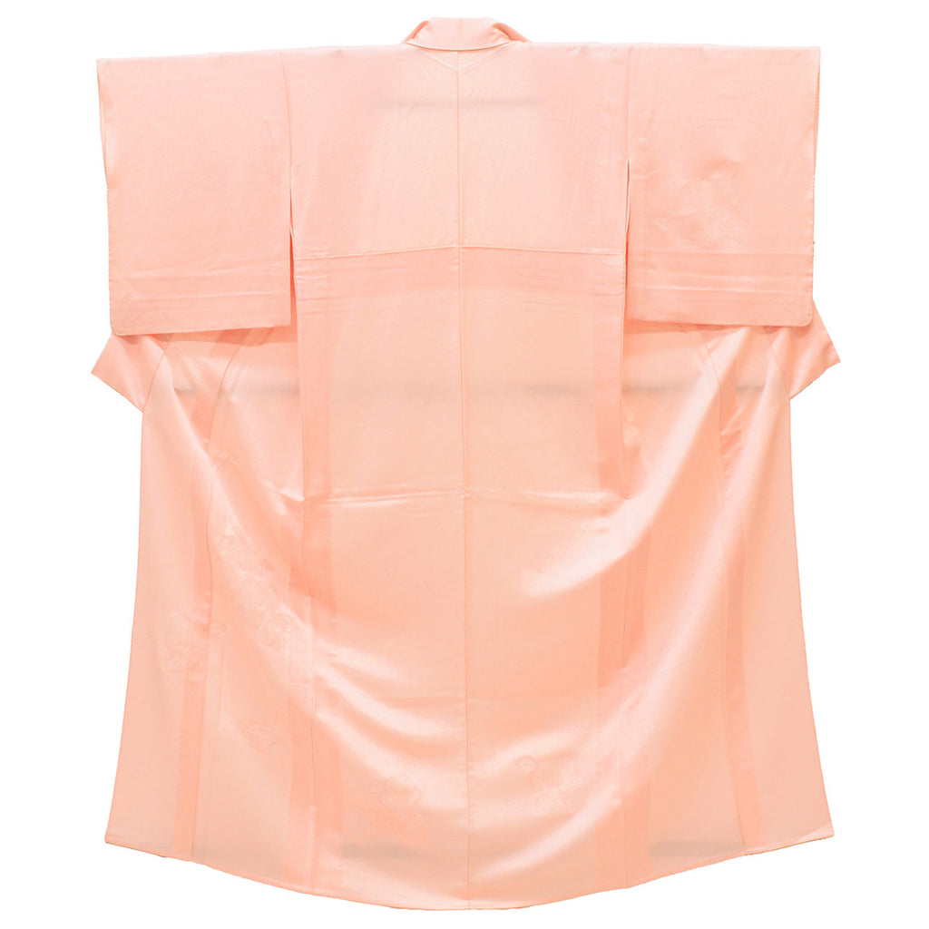Vintage Japanese Kimono | Tsukesage | Pink Silk | Bambi Swatow Embroidery | Unlined | Size S | Sustainable | uu2431b