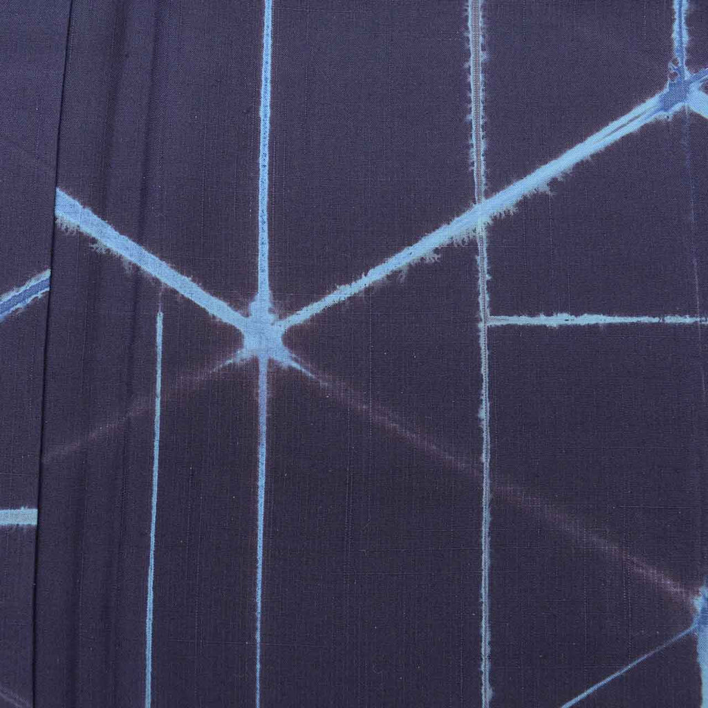 Vintage Japanese Kimono | Tsumugi | Navy Silk | Geometric Pattern | Plant-dyed | Excellent | Size S-L | Sustainable | uu2432b