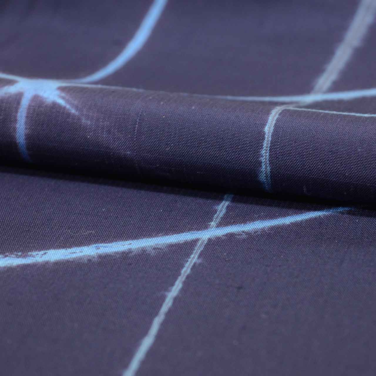 Vintage Japanese Kimono | Tsumugi | Navy Silk | Geometric Pattern | Plant-dyed | Excellent | Size S-L | Sustainable | uu2432b