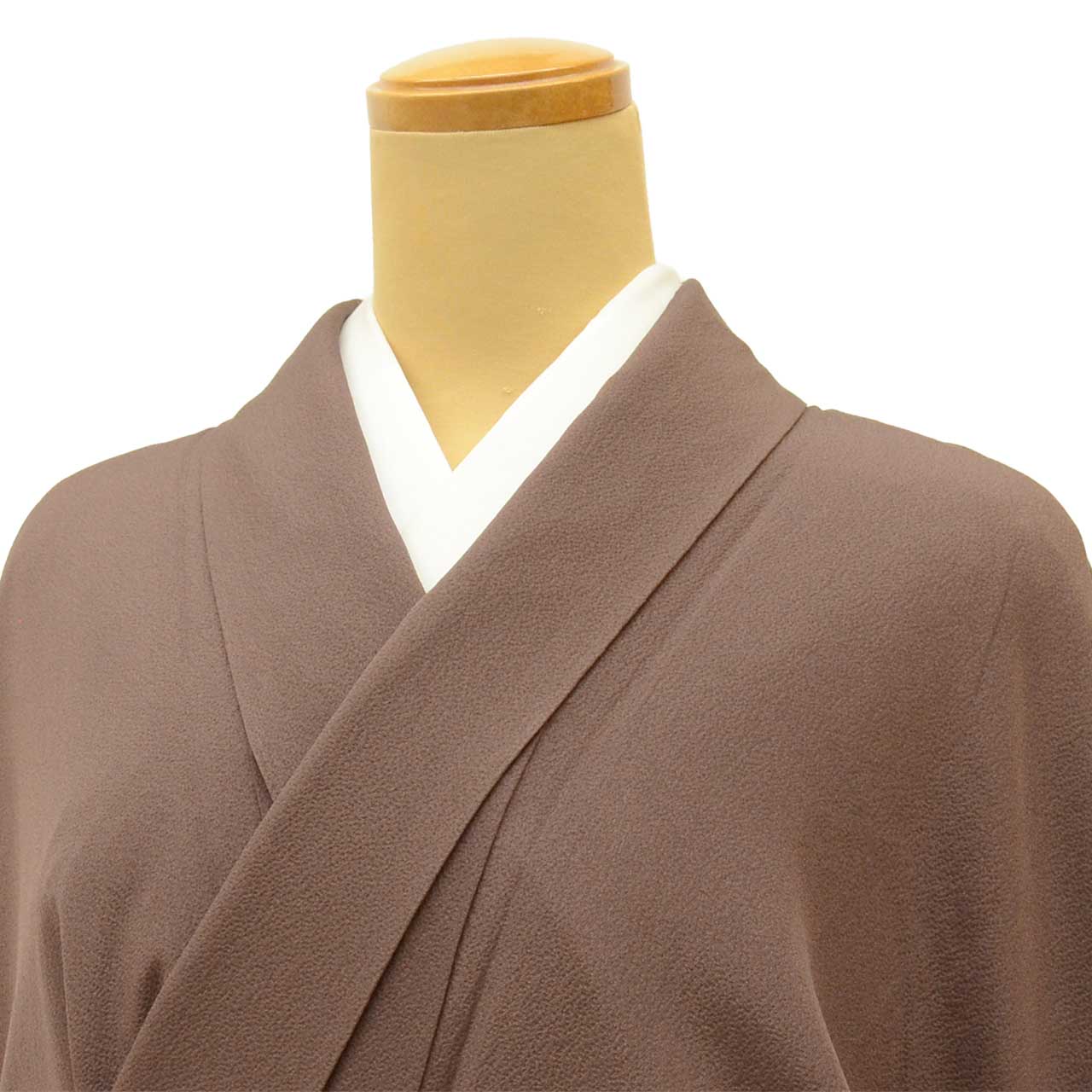 [Used] Recycled Kimono, Plain Color, Size L (Slightly Plus Size L), Excellent Condition, Length 164.5cm (64.8in), Sleeve Length 68.0cm (26.8in), Lined, Ready-made, Single Family Crest, Crepe Silk, Brown, Pure Silk, Reused uu2438b 