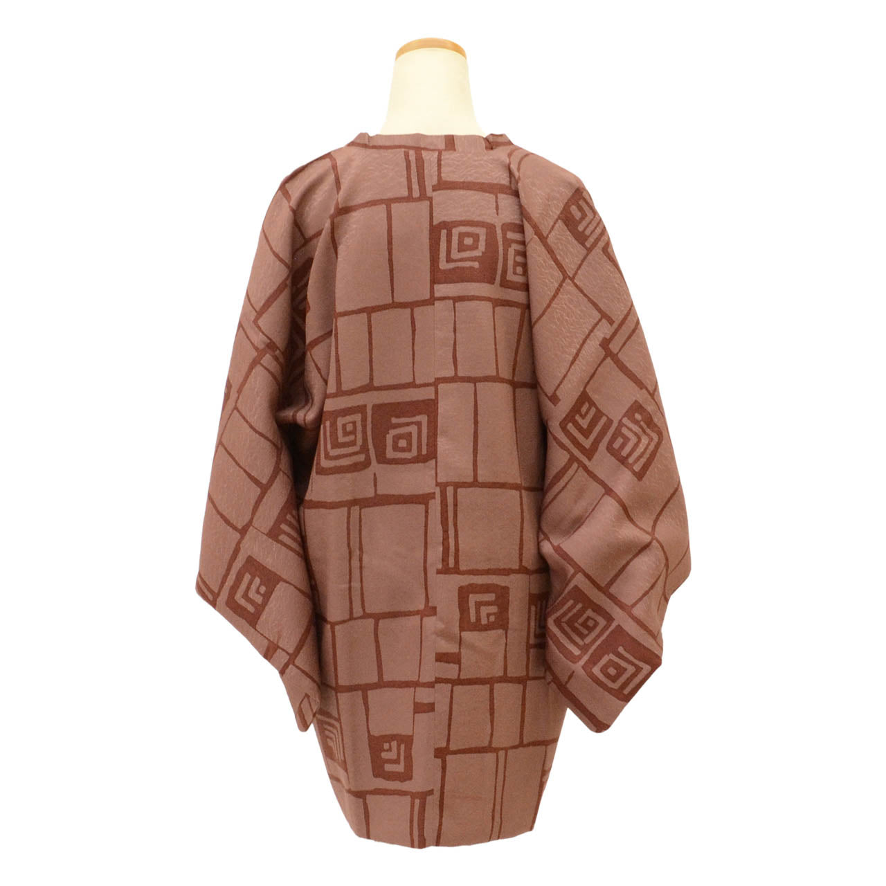 Vintage Japanese Kimono | Michiyuki Coat | Purple Silk | Geometric Pattern | Sustainable | uu2464b