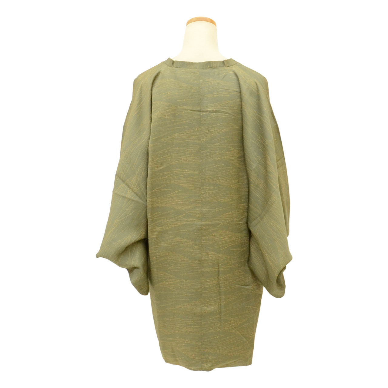 Vintage Japanese Kimono | Michiyuki Coat | Green Silk | Pine Needle Pattern | Sustainable | uu2465b