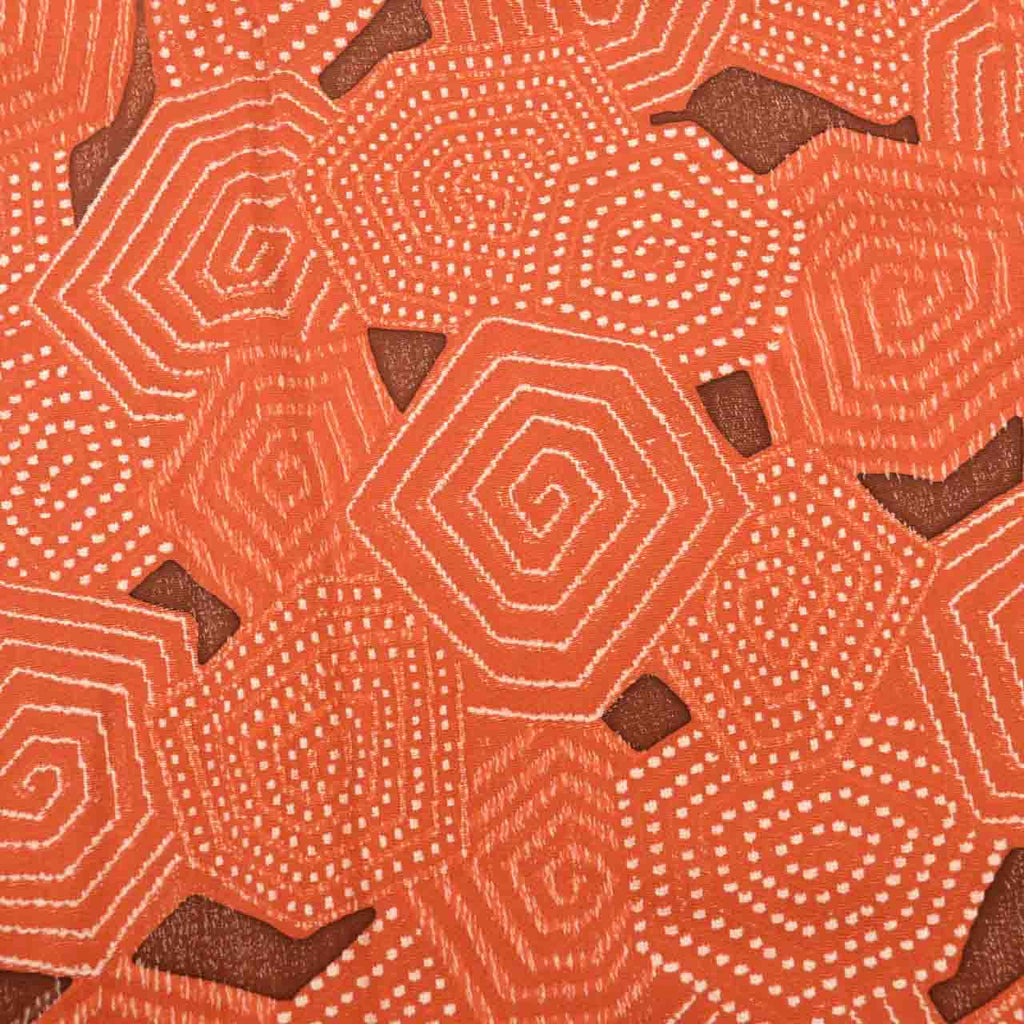 Vintage Japanese Kimono | Michiyuki Coat | Brown Silk | Geometric | Reversible | Unused | Excellent | Sustainable | uu2469b