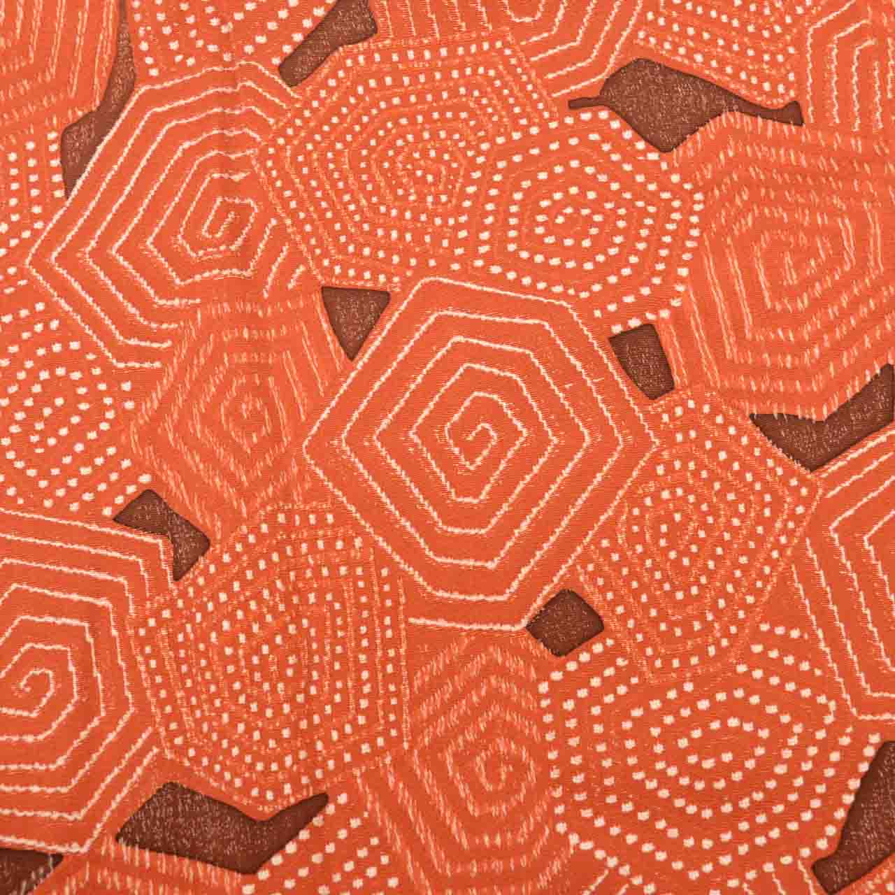 Vintage Japanese Kimono | Michiyuki Coat | Brown Silk | Geometric | Reversible | Unused | Excellent | Sustainable | uu2469b
