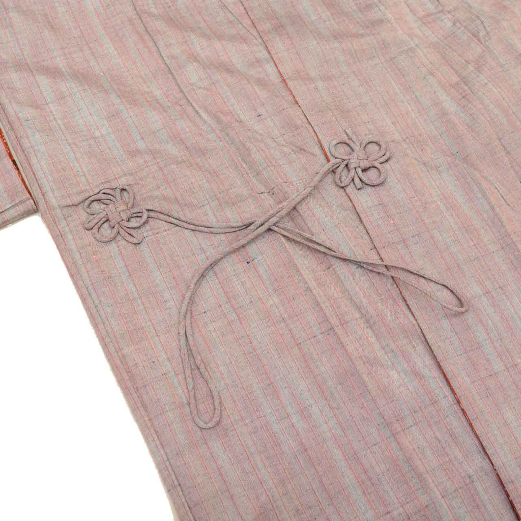 Vintage Japanese Kimono | Michiyuki Coat | Brown Silk | Geometric | Reversible | Unused | Excellent | Sustainable | uu2469b