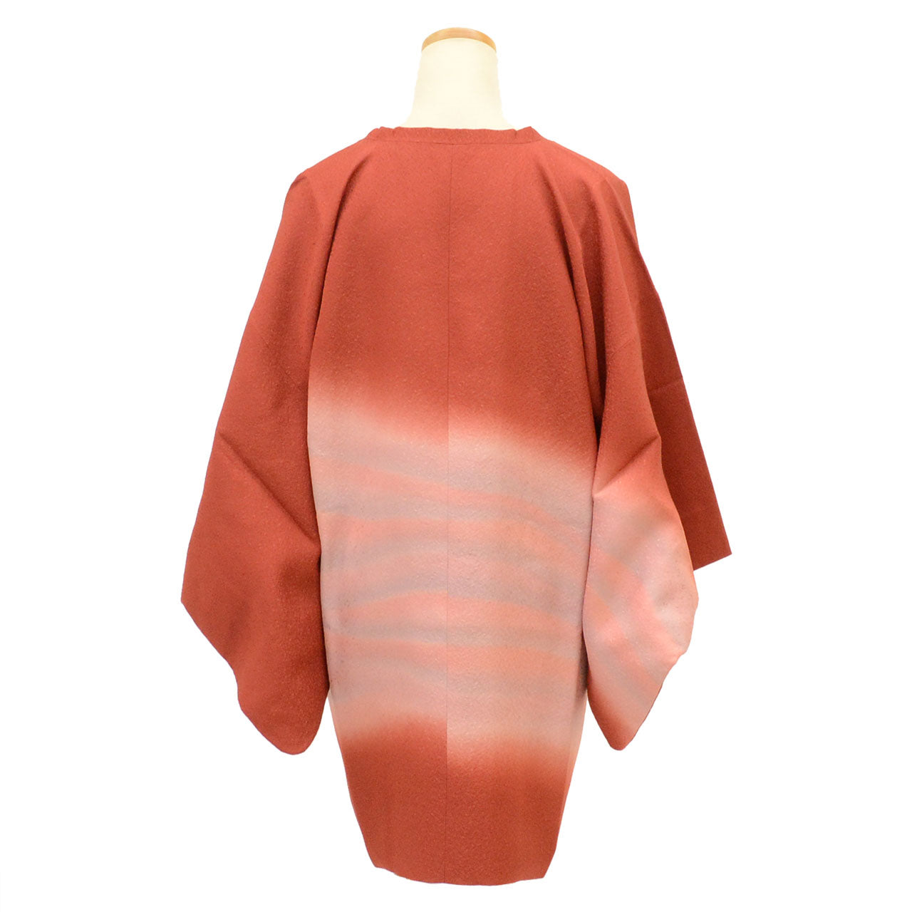Vintage Japanese Kimono | Michiyuki Coat | Brown Silk | Bokashi Gradient | Sustainable | uu2499b