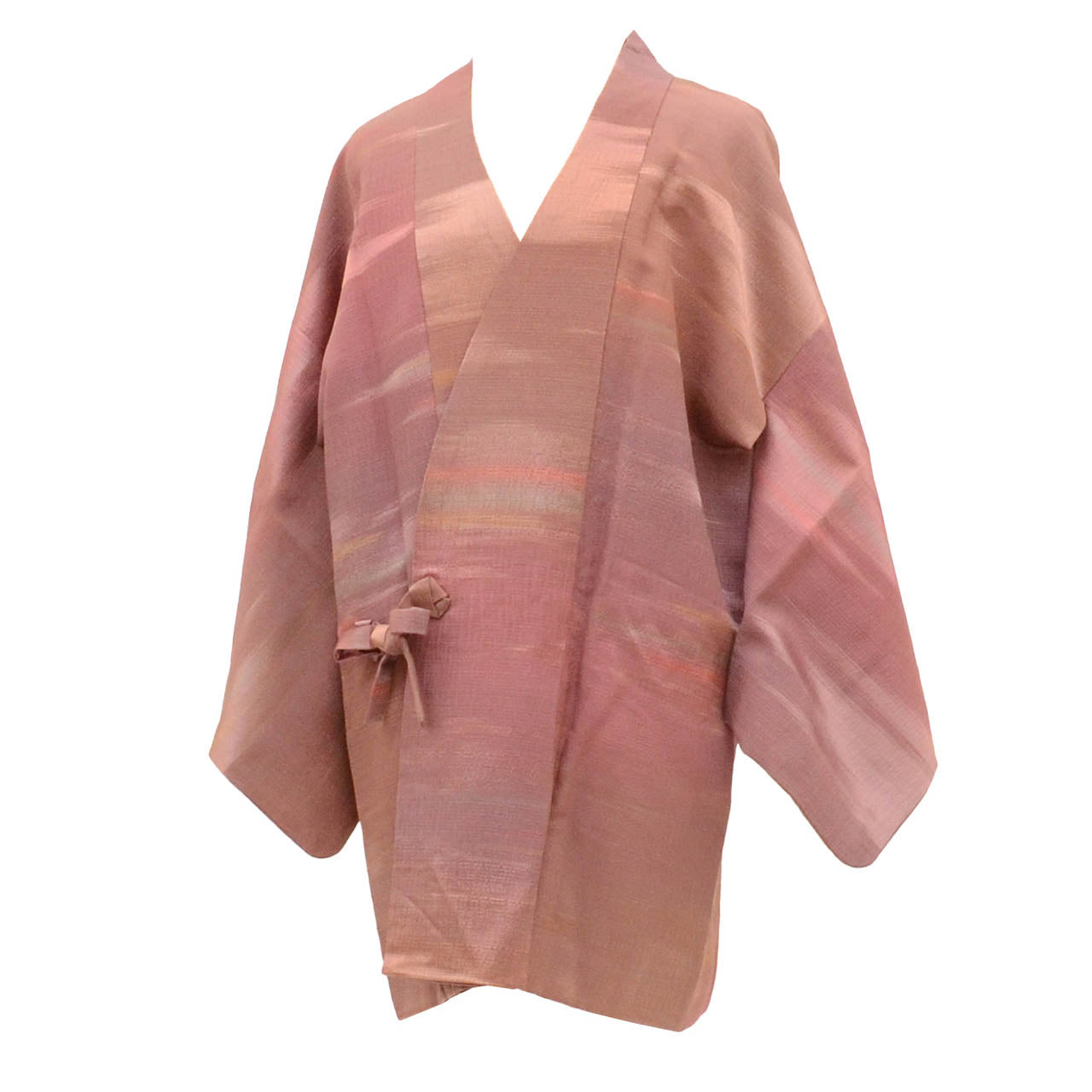 Vintage Japanese Kimono | Michiyuki Coat | Purple Silk | Kasumi Mist Pattern | Sustainable | uu2500b
