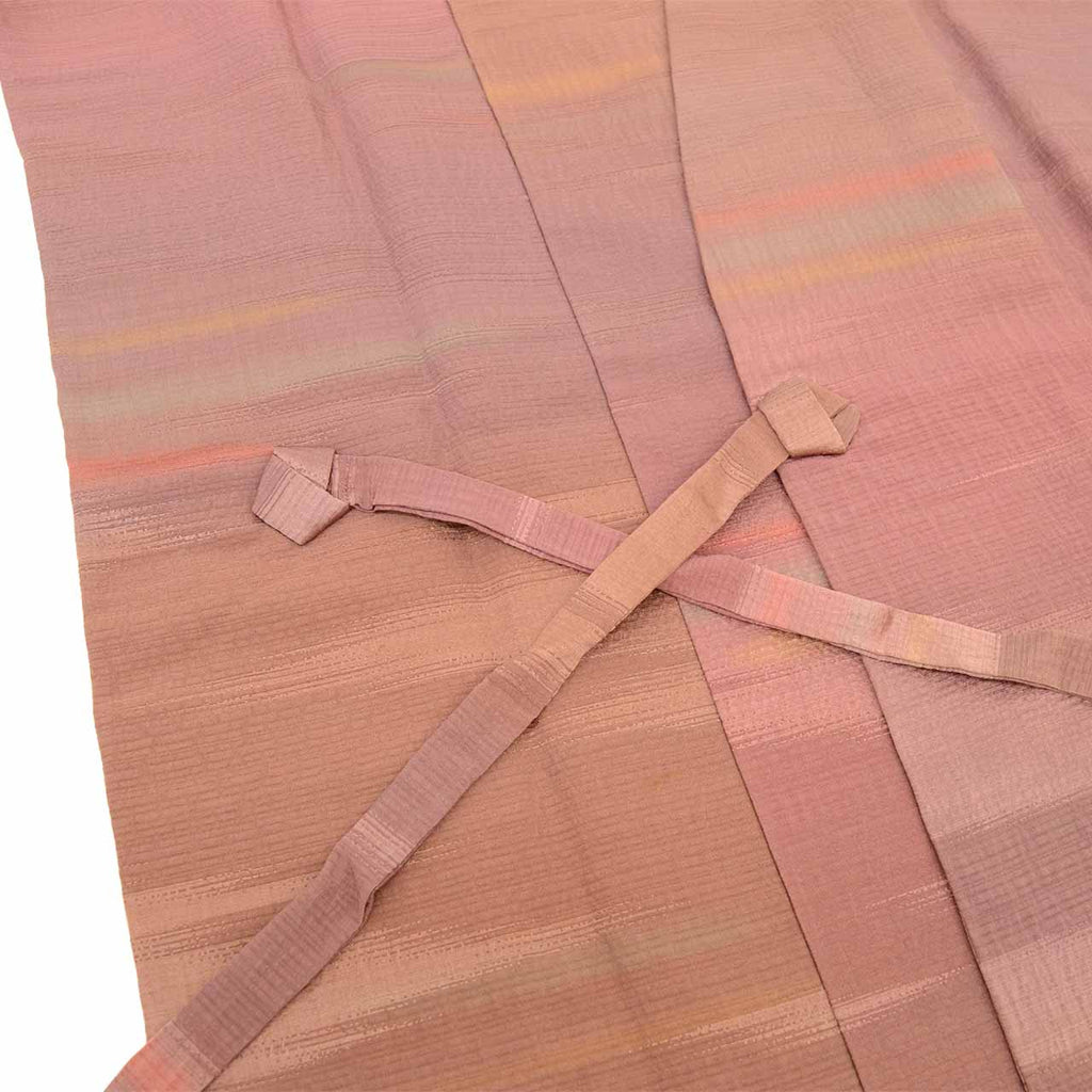 Vintage Japanese Kimono | Michiyuki Coat | Purple Silk | Kasumi Mist Pattern | Sustainable | uu2500b