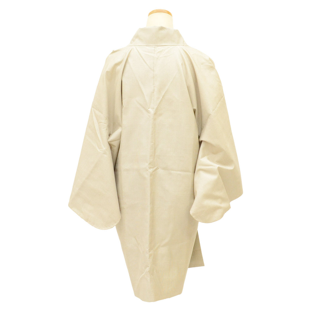 Vintage Japanese Kimono | Michiyuki Coat | White Silk | Oshima Tsumugi | Tortoiseshell Kasuri | Unused | Sustainable | uu2514b