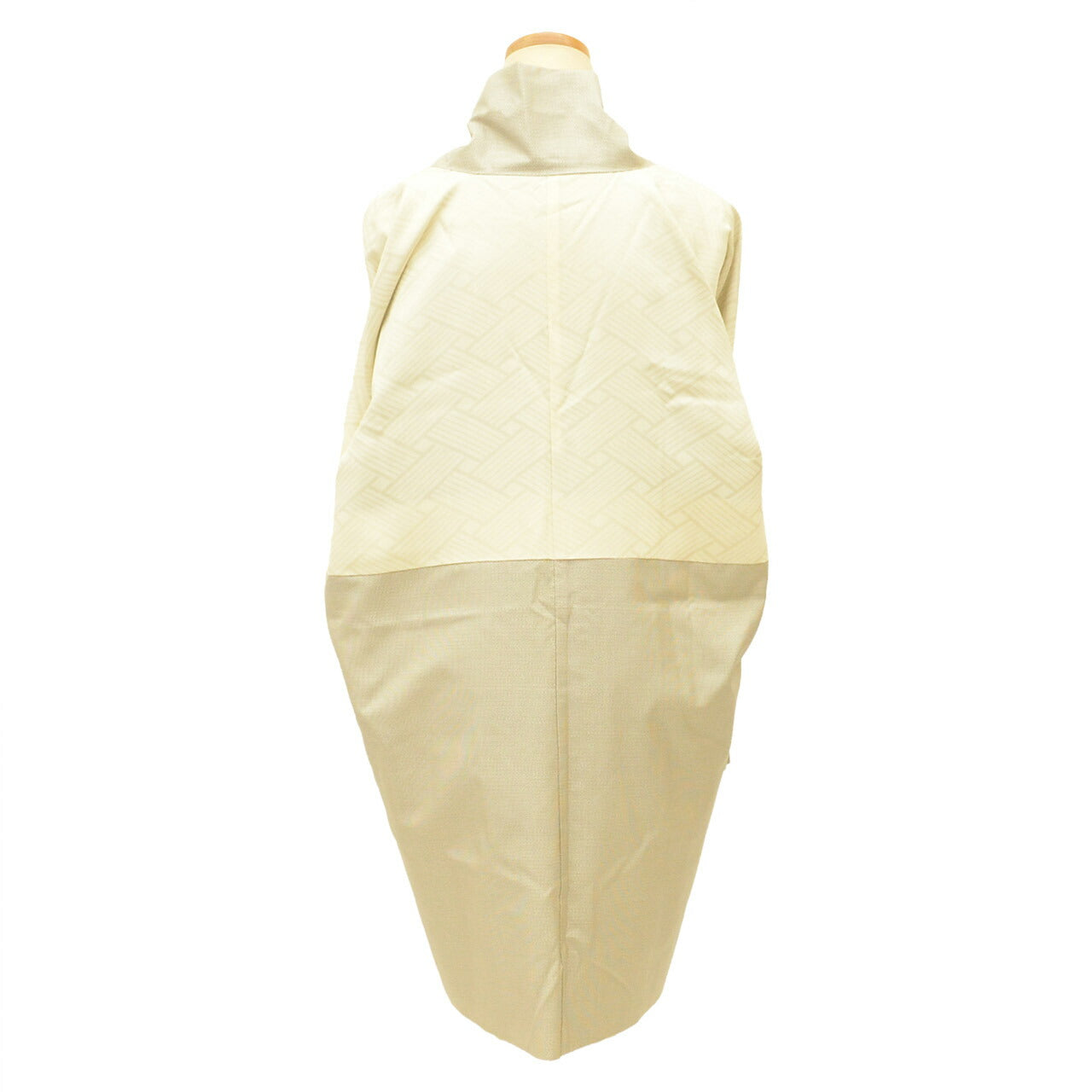 Vintage Japanese Kimono | Michiyuki Coat | White Silk | Oshima Tsumugi | Tortoiseshell Kasuri | Unused | Sustainable | uu2514b