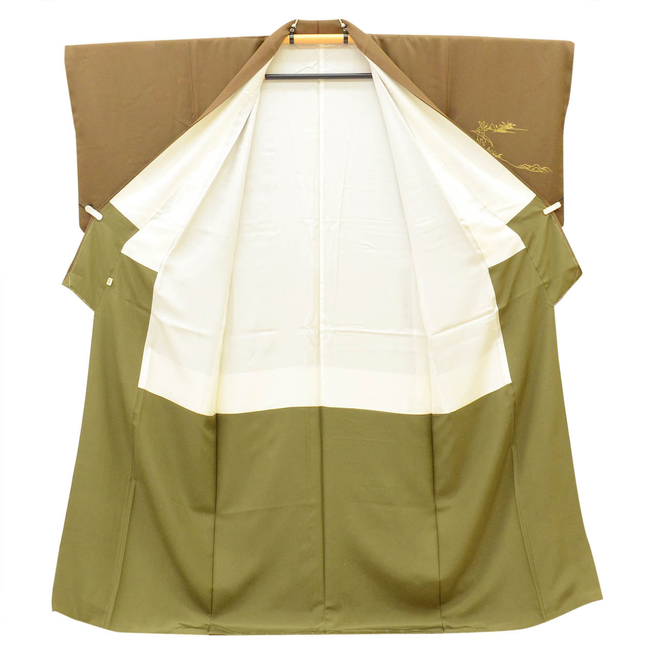 Vintage Japanese Kimono | Tsukesage | Silk | Saga Nishiki Weave | Gold Embroidery | Mori Yuriko | Matsuzakaya | Sustainable | uu2522b