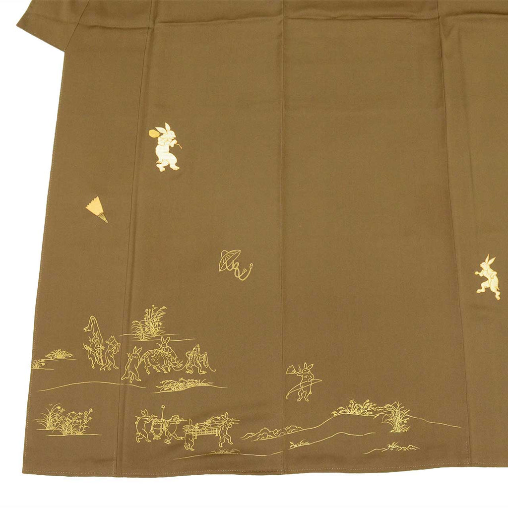 Vintage Japanese Kimono | Tsukesage | Silk | Saga Nishiki Weave | Gold Embroidery | Mori Yuriko | Matsuzakaya | Sustainable | uu2522b