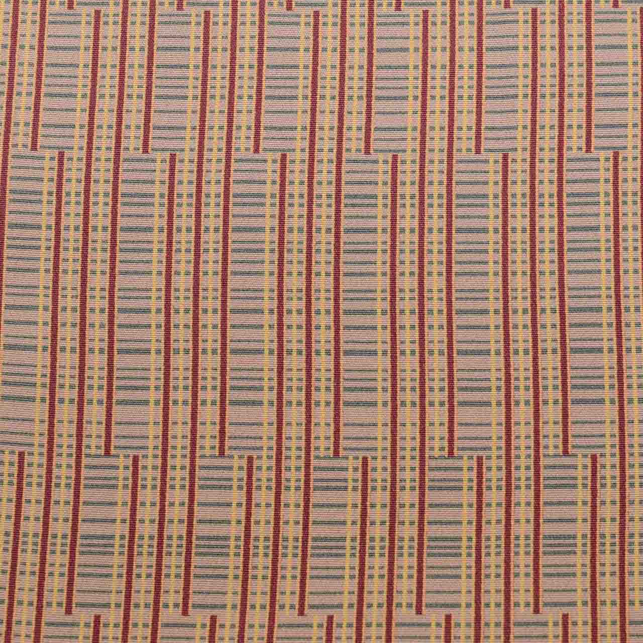 [Used] Recycled Kimono, Komon style, Pure Silk, Size L, Good Condition, Length 165.0cm (65.0in), Sleeve Length 65.0cm (25.6in), Lined, Ready-made, Brown Stripe, SILK, Reuse uu2527b 