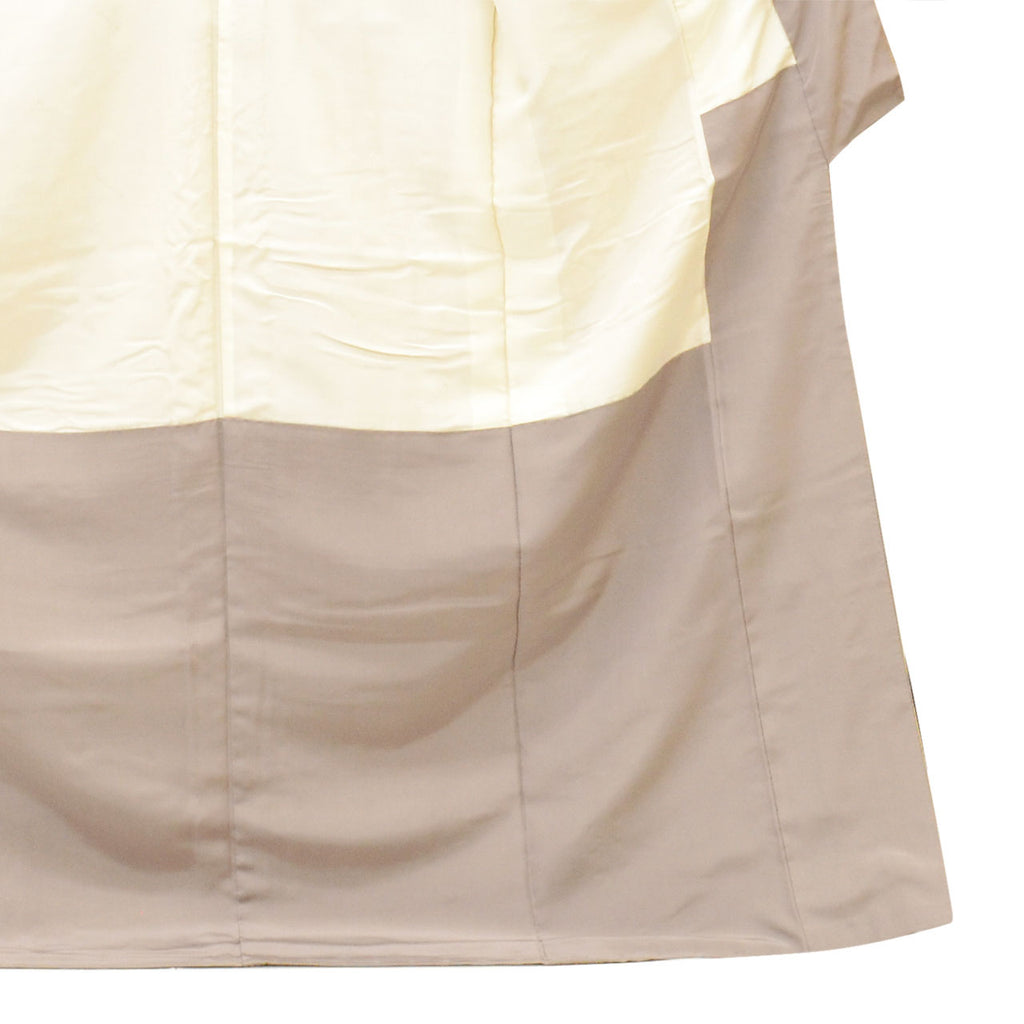 [Used] Recycled Kimono, Komon style, Pure Silk, Size L, Good Condition, Length 165.0cm (65.0in), Sleeve Length 65.0cm (25.6in), Lined, Ready-made, Brown Stripe, SILK, Reuse uu2527b 