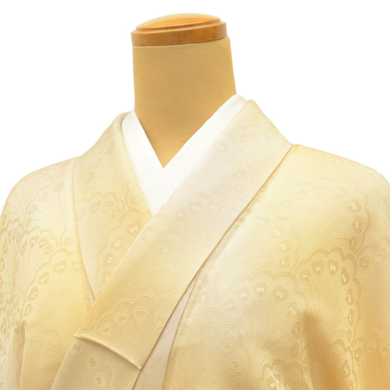 [Used] Recycled Kimono, Komon style, Pure Silk, Size S, Excellent Condition, Length 155.0cm (61.0in), Sleeve Length 64.2cm (25.3in), Lined, Ready-made, Orange Gradation, Silk, Reused, uu2534b 